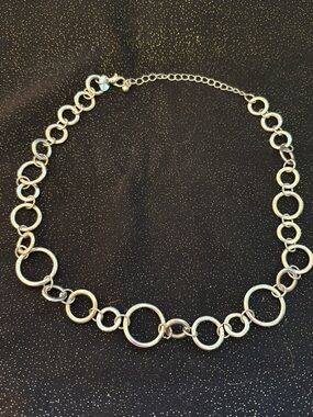 Silver Tone Express Necklace